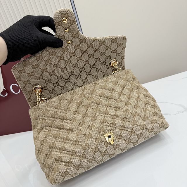 GG original canvas marmont medium shoulder bag 850676 sand