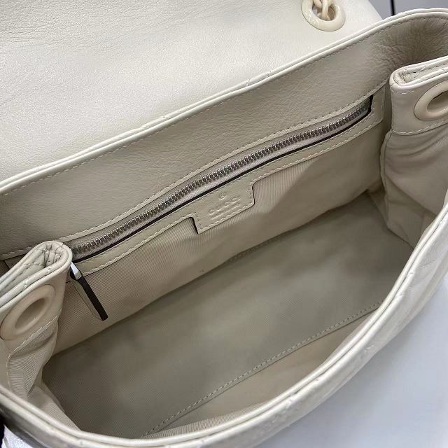 GG original calfskin marmont medium shoulder bag 850676 white