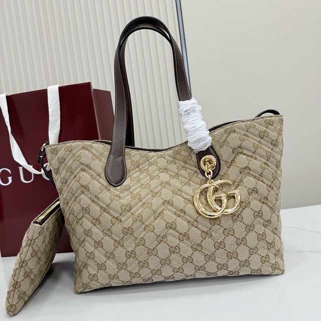 GG original canvas marmont medium tote bag 855279 sand