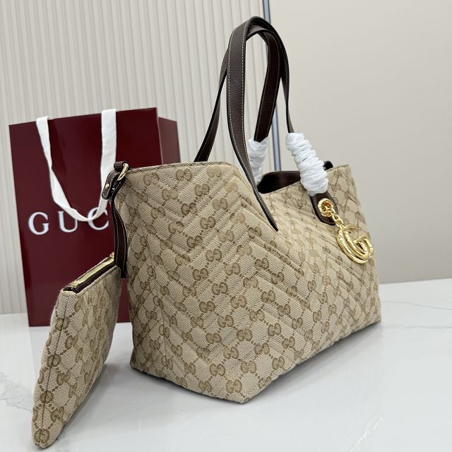 GG original canvas marmont medium tote bag 855279 sand