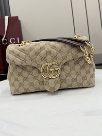 GG original canvas marmont small shoulder bag 855371 sand