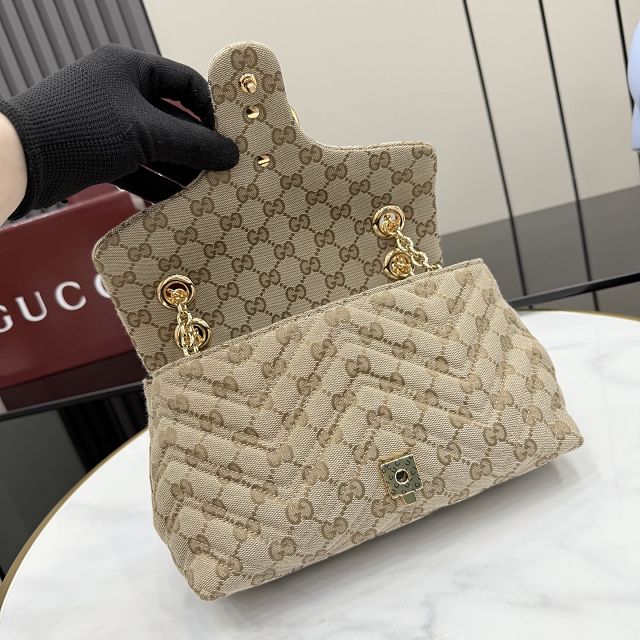 GG original canvas marmont small shoulder bag 855371 sand