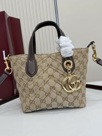 GG original canvas marmont small tote bag 855391 sand