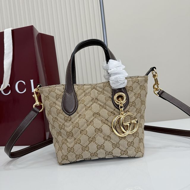 GG original canvas marmont small tote bag 855391 sand