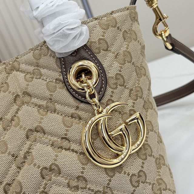 GG original canvas marmont small tote bag 855391 sand