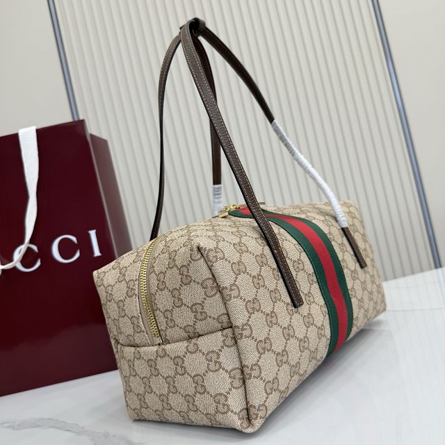 GG original canvas melrose medium boston bag 875228 sand