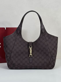 GG original canvas mercato medium tote bag 866645 dark brown