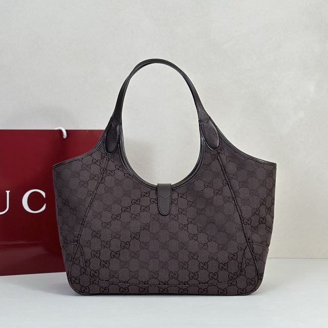 GG original canvas mercato medium tote bag 866645 dark brown