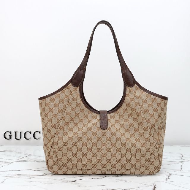GG original canvas mercato medium tote bag 866645 sand