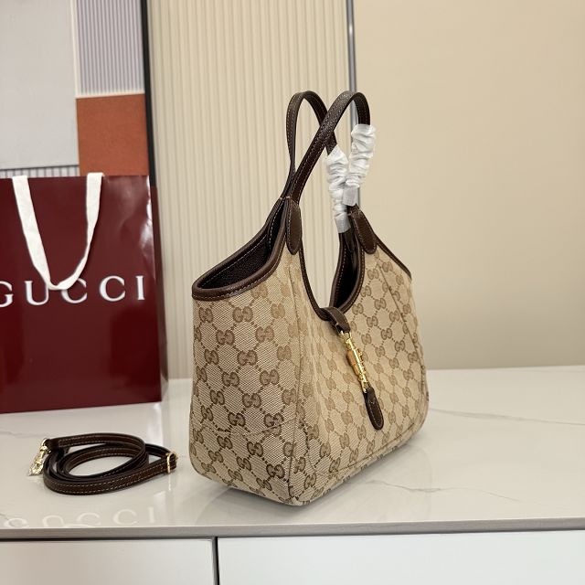 GG original canvas mercato small tote bag 866646 sand