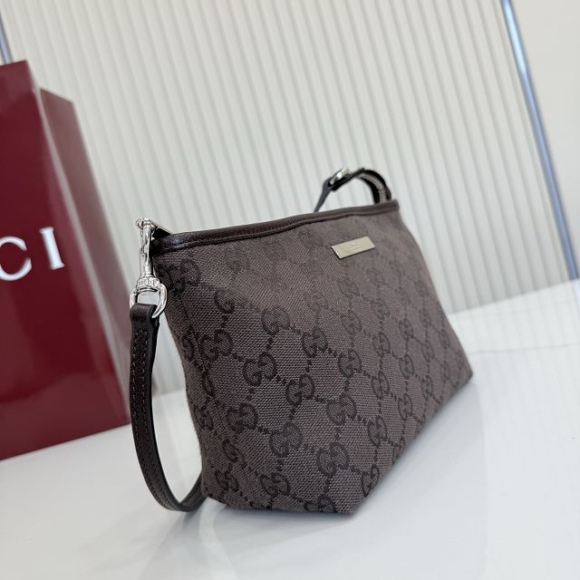 GG original canvas small pouch A0014P dark brown