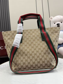 GG original canvas small tote bag 875941 sand