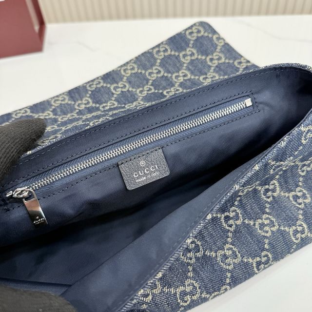GG original denim madison medium shoulder bag 874744 blue