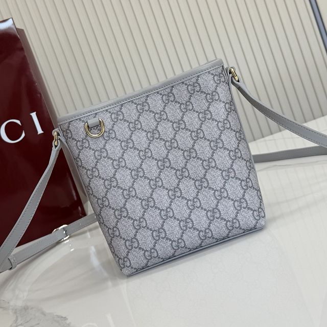 GG original fabric emblem nano bucket bag 847090 grey