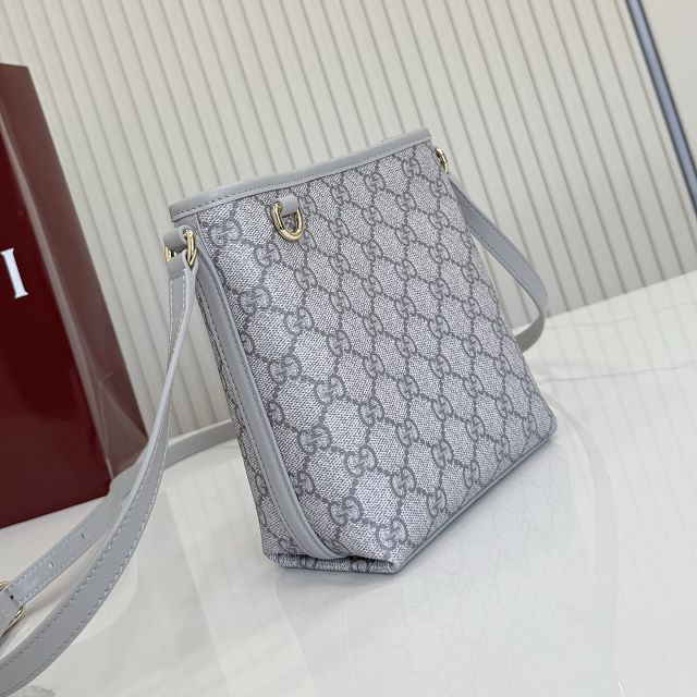 GG original fabric emblem nano bucket bag 847090 grey