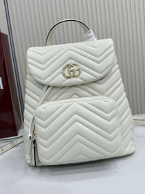 GG original lambskin marmont medium backpack 861878 white 