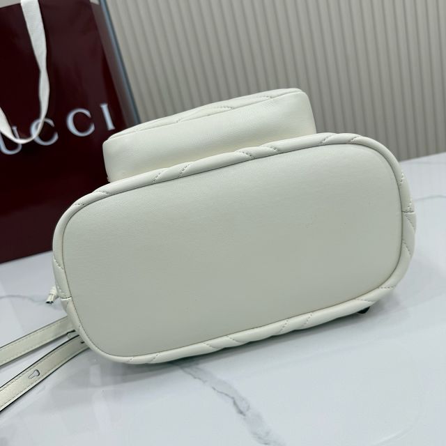GG original lambskin marmont medium backpack 861878 white 