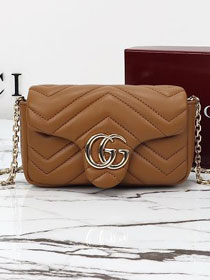 GG original lambskin marmont mini shoulder bag 841290 brown