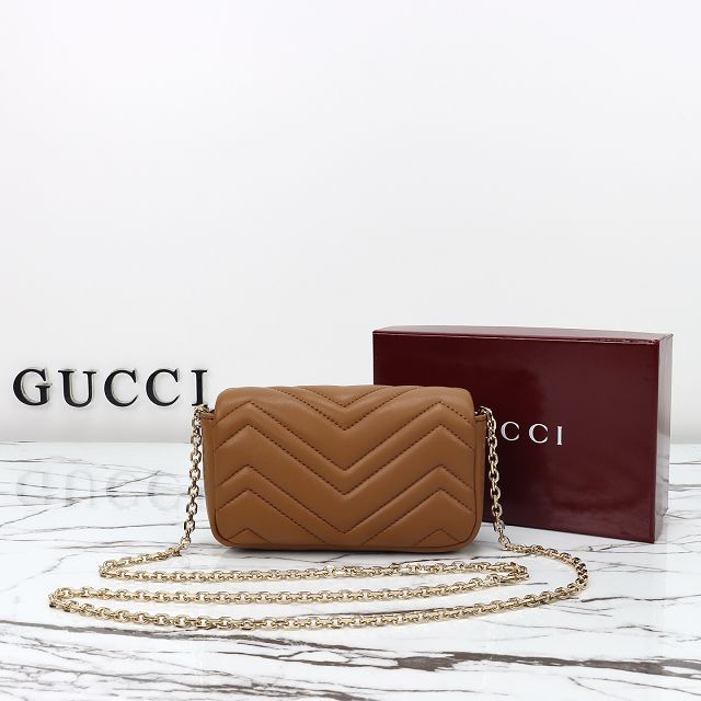 GG original lambskin marmont mini shoulder bag 841290 brown