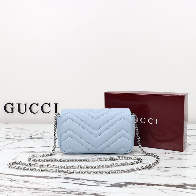 GG original lambskin marmont mini shoulder bag 841290 light blue
