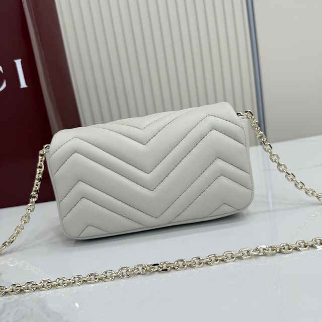 GG original lambskin marmont mini shoulder bag 841290 light grey