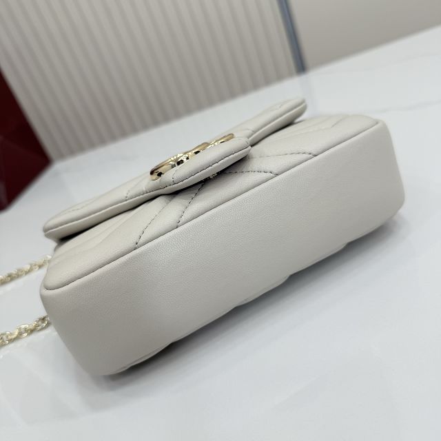 GG original lambskin marmont mini shoulder bag 841290 light grey