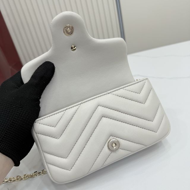 GG original lambskin marmont mini shoulder bag 841290 light grey