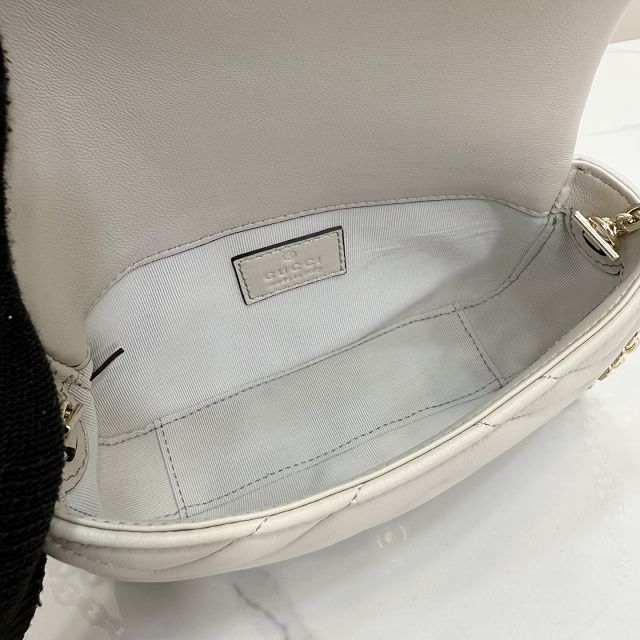 GG original lambskin marmont mini shoulder bag 841290 light grey