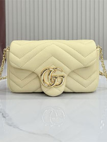 GG original lambskin marmont mini shoulder bag 841290 light yellow