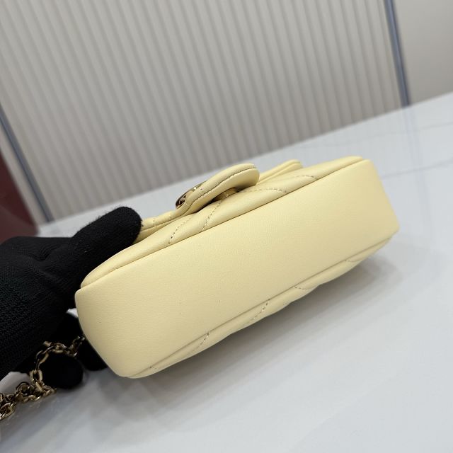 GG original lambskin marmont mini shoulder bag 841290 light yellow