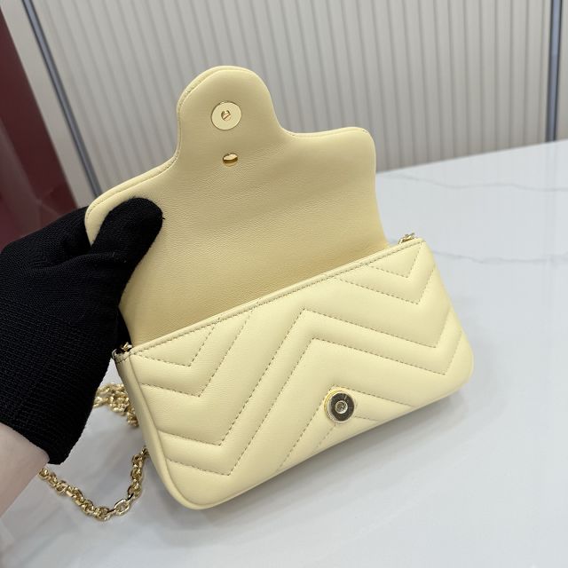 GG original lambskin marmont mini shoulder bag 841290 light yellow