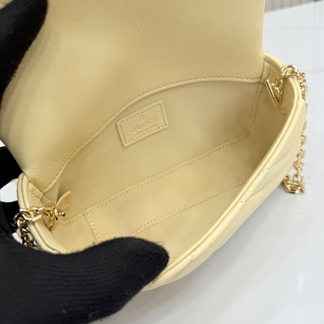 GG original lambskin marmont mini shoulder bag 841290 light yellow