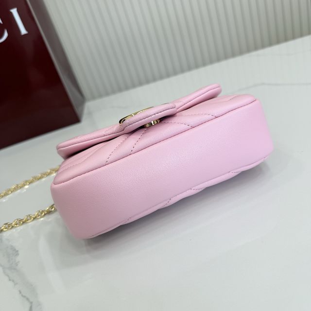 GG original lambskin marmont mini shoulder bag 841290 pink