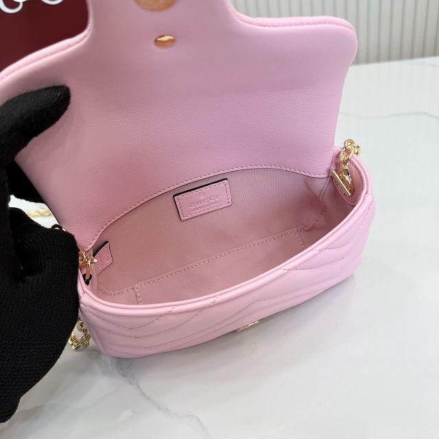 GG original lambskin marmont mini shoulder bag 841290 pink