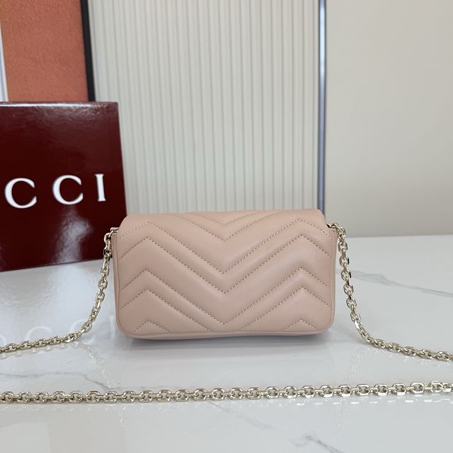 GG original lambskin marmont mini shoulder bag 841290 pink beige 