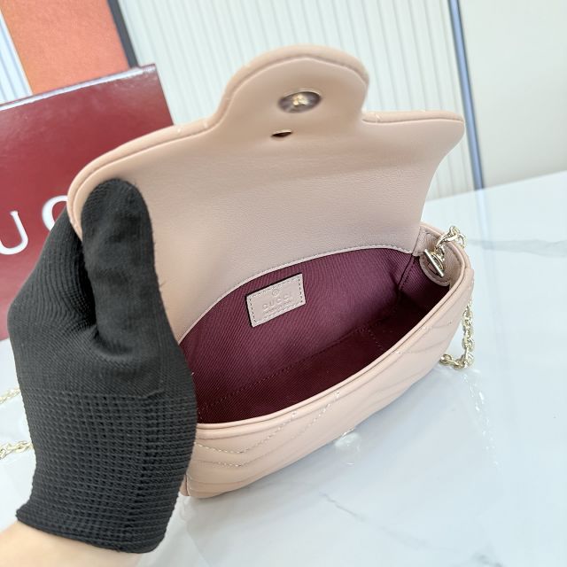 GG original lambskin marmont mini shoulder bag 841290 pink beige 