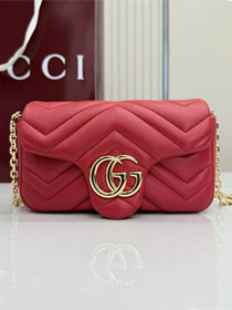 GG original lambskin marmont mini shoulder bag 841290 red