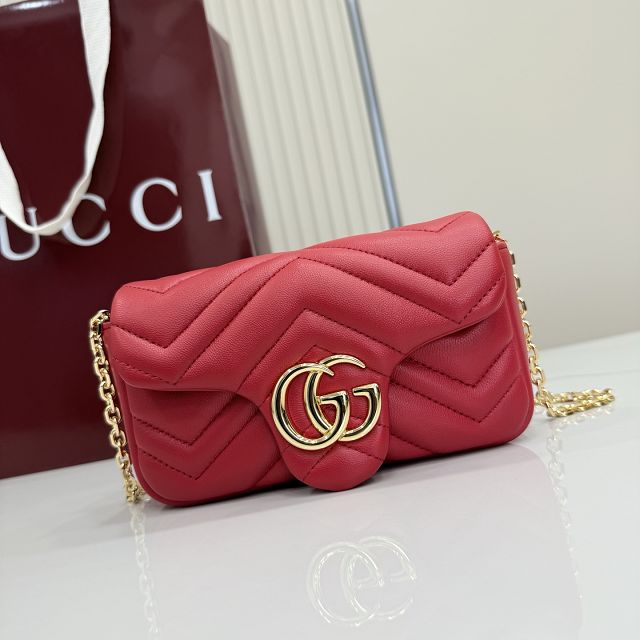 GG original lambskin marmont mini shoulder bag 841290 red