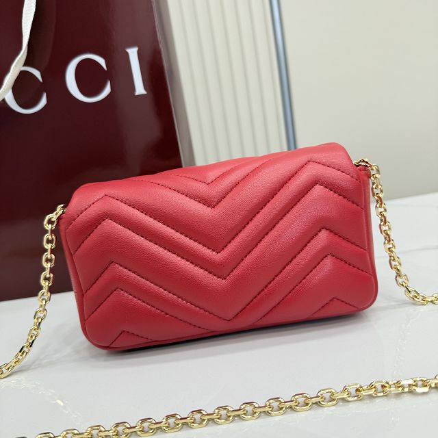 GG original lambskin marmont mini shoulder bag 841290 red