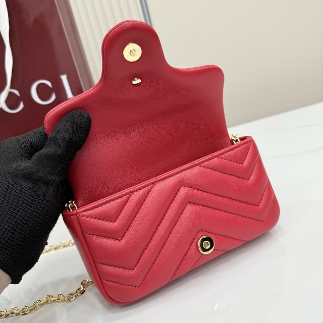 GG original lambskin marmont mini shoulder bag 841290 red