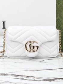 GG original lambskin marmont mini shoulder bag 841290 white