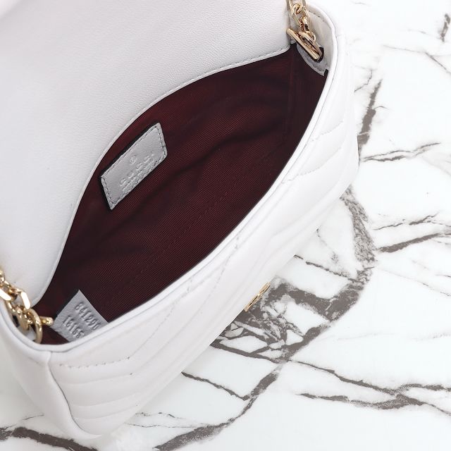 GG original lambskin marmont mini shoulder bag 841290 white