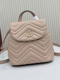 GG original lambskin marmont small backpack 855921 pink beige