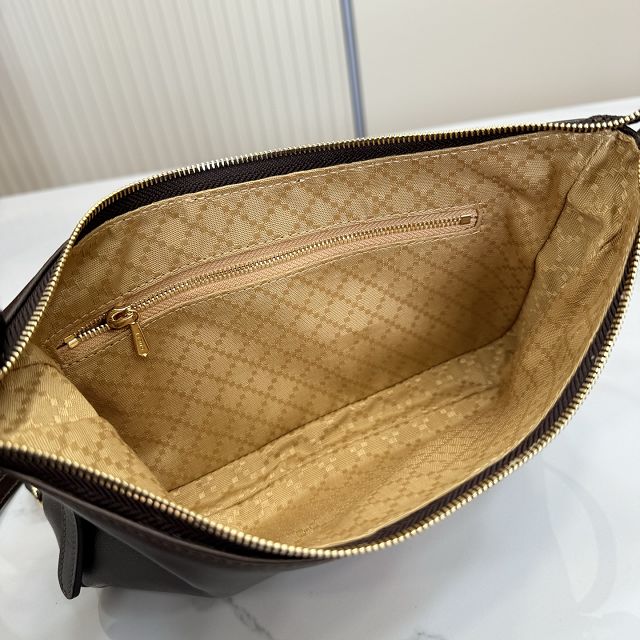 GG original calfskin lunetta small crossbody bag 863406 dark brown