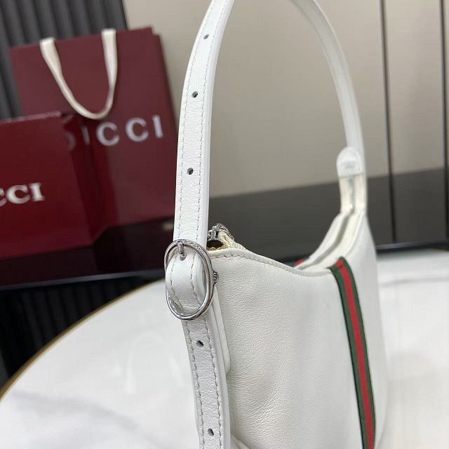 GG original calfskin lunetta small crossbody bag 863406 white