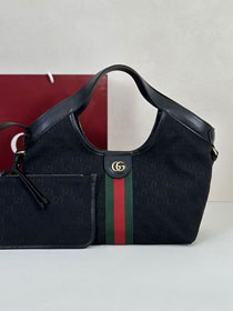 GG original canvas giglio small tote bag 860845 black 