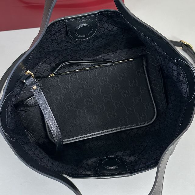 GG original canvas giglio small tote bag 860845 black 