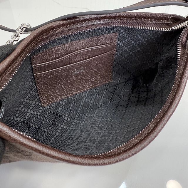 GG original canvas gossip small shoulder bag 875847 dark brown