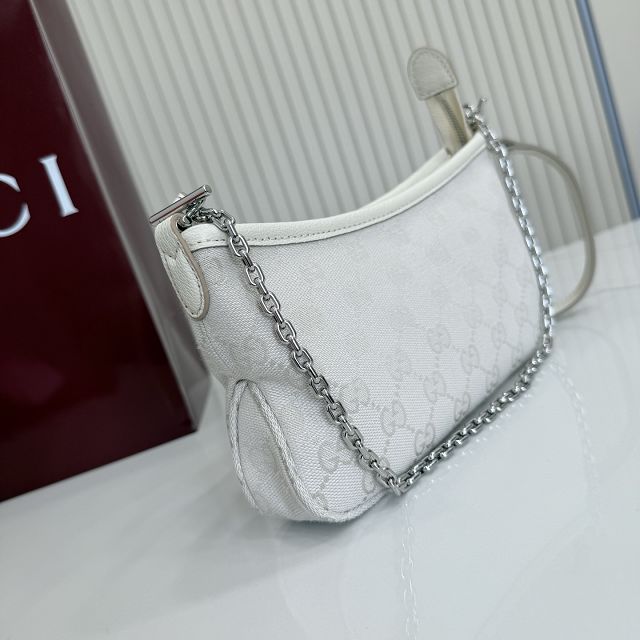 GG original canvas gossip small shoulder bag 875847 white
