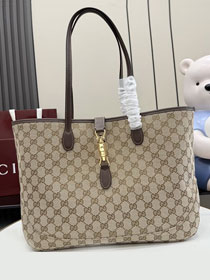 GG original canvas jackie medium tote bag 867015 sand